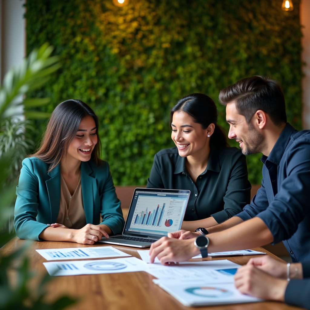 Команда за работой над финансовым планированием